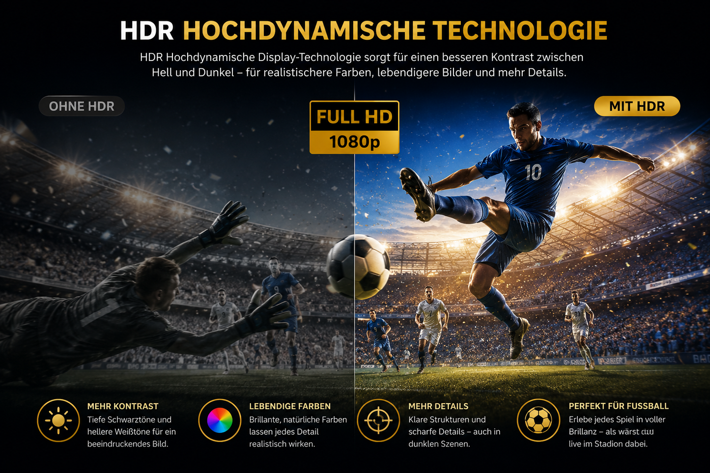 Mini Wm-Beamer. Kleiner tragbarer Hightech Projektor für spannende Fußball-Momente am Abend